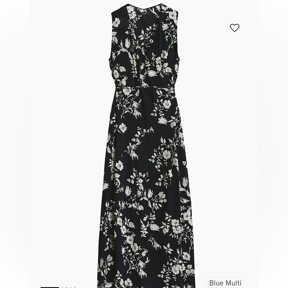 NWT rag + bone Mabel Maxi Dress - Navy Floral Print - Size Large